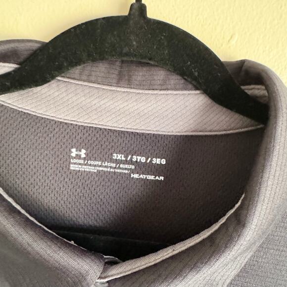 Under Armour Black Loose Fit Heat Gear Short Sleeve Polo - 3XL - Picture 3 of 6